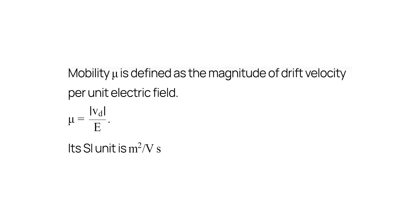 Electron Mobility Formula