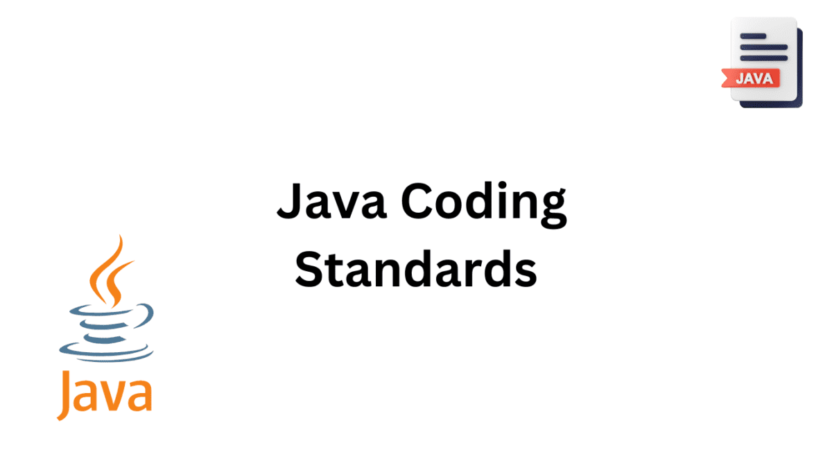 Java Coding Standards - Siliconvlsi