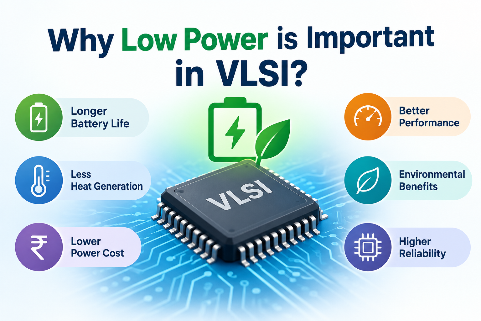 Low-Power Design in VLSI showing techniques to reduce CMOS power consumption