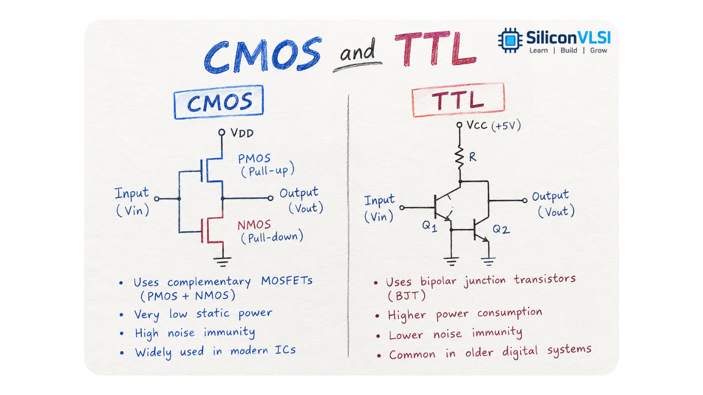 Difference Between CMOS and TTL